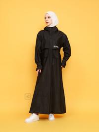 Gambar OSEAL Jas Hujan Wanita Gamis Muslimah Jumbo Full Seal Althea Series Hitam - Kuning, Allsize dari Oseal Rainwear Kab. Bandung 3 Tokopedia