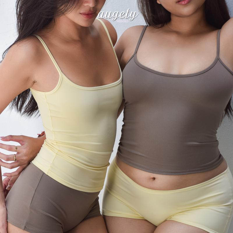 Áo Hai Dây Basic Chiết Eo Vải Thun Cao Cấp Premium Leisure Augety Studio MIRA TOP