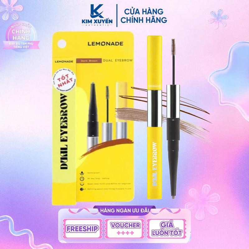Chì kẻ mày 2 đầu Lemonade Dual Eyebrow 2.75g Trang Điểm