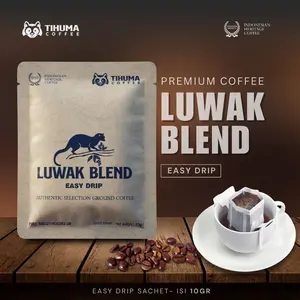 TIHUMA Luwak Blend Easy Drip Coffee – Kopi Luwak Asli Premium Luxury | Authentic Selection 5 Sachets