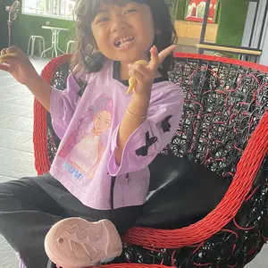 Setelan anak perempuan croptop huntrix rumi mira/AR7 oneset legging cutbray kaos oversize anak/atasan croptop legging anak