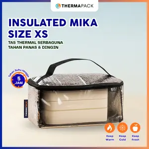 ThermaPack Insulated Mika Size XS - Tas Aluminium Cooler Bag untuk Tas Bekal Makanan atau Lunch Box