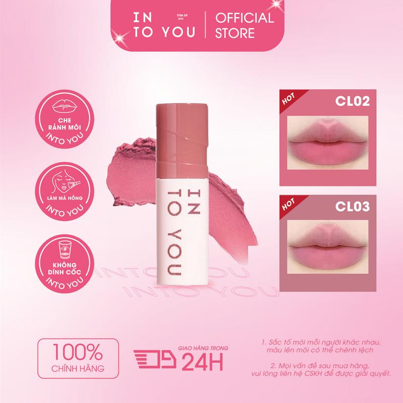 Son Bùn Pantone INTO YOU Dùng Cho Má Và Môi Không Dính Cốc CL02 2g