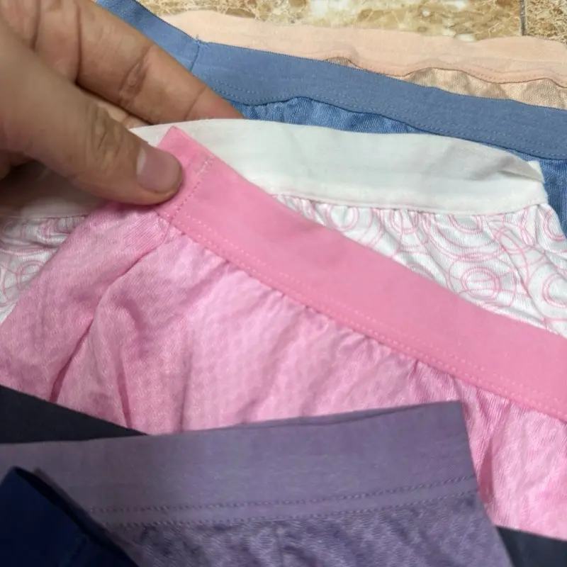 Quần lót cotton cạp cao xuất dư sịn 60-130kg mặc đẹp chất sịn Kem Nhung Nữ Women Tim 3