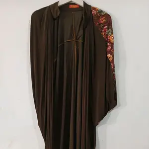 Gamis Murah, Gamis Kekinian, Gamis Popular, Gamis  Linen Baju Casual Outer Wanita