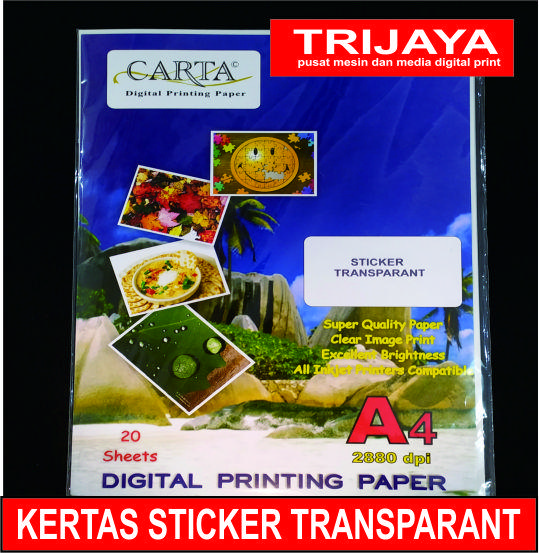 Kertas Sticker Transparant - Shop | Tokopedia