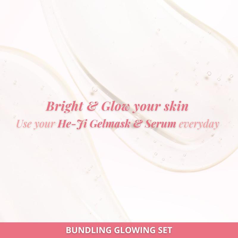 Product Introduction of [He-Ji] PROMO BUNDLING HEMAT Gel Mask With Sakura Exract 250gr & Rosses Secret Glow Serum 20ml 8
