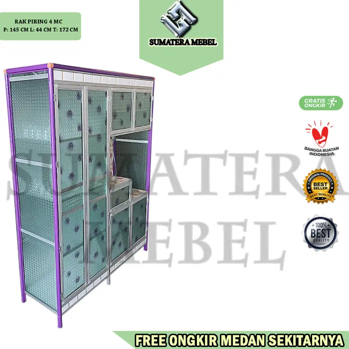 RAK PIRING ALUMINIUM MINIMALIS 4 MAGIC COM