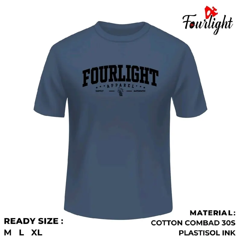 Kaos Best Seller Pria Wanita Fourlight Brand Lokal Kaos Pria Wanita Distro Baju Combed Sablon Tshirt Nyaman Unisex Atasan Cowok Keren Dewasa Pendek Katun Hitam High 4