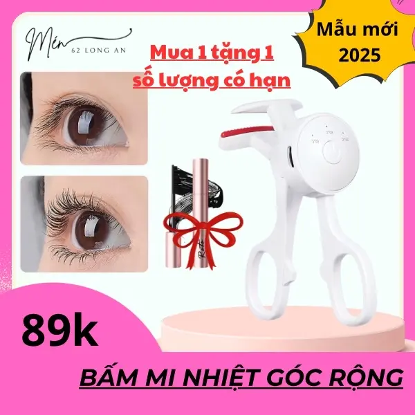 (Đang có tặng mascara) BẤM MI NHIỆT (mẫu mới) góc rộng, làm cong mi, makeup M20