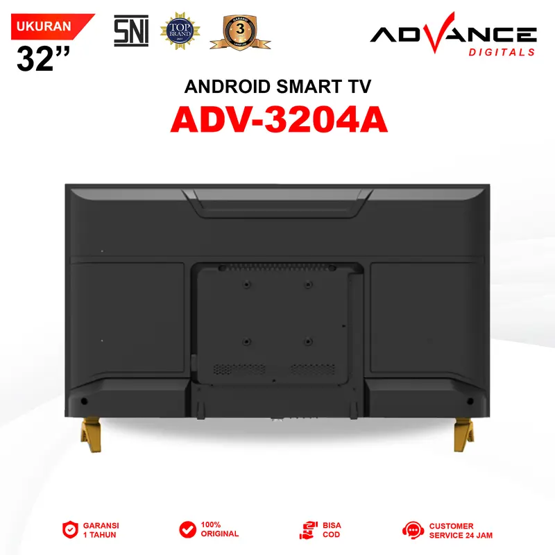 [Exclusive Andriyadi] Android TV Google TV Advance ADV-3204A Smart TV FUll HD 32" WiFi LAN TV Digital DVB-T2 Garansi Resmi 1 Tahun Frameless 2