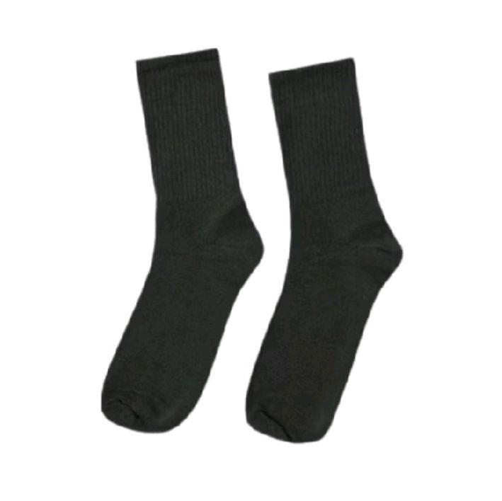 (3 pasang) kaus kaki sekolah hitam polos untuk anak SD SMP dan SMA bahan nilon polyester lembut Fashion anak sekolah Kaos 5