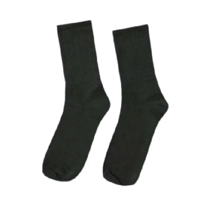 (3 pasang) kaus kaki sekolah hitam polos untuk anak SD SMP dan SMA bahan nilon polyester lembut Fashion anak sekolah Kaos 5
