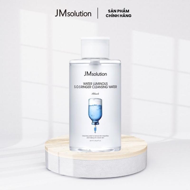 [ Trangtrankoc ] Nước Tẩy Trang JMSolution Water Luminous SOS Ringer Cleansing Water Black Chính Hãng, Hỗ Trợ Cấp Ẩm, Sạch Sâu Dịu Nhẹ 850ml