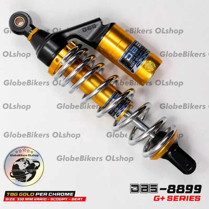 Shock DBS GPLUS-8899 Matic Mio Beat Scoopy Vario FI Vario 125/150 Xeon Genio Stylo Fazzio Mio J Mio M3 Soul GT Skok Belakang Harga Grosir Termurah - Gold, Motorcycle 6