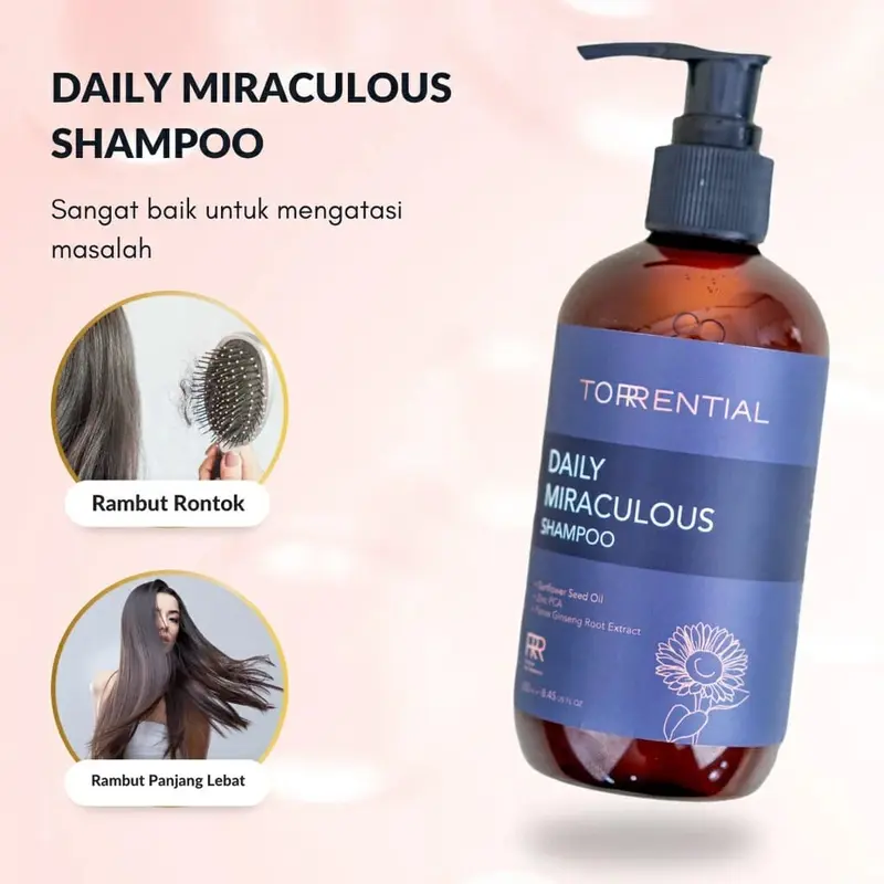 TORRENTIAL SHAMPOO Anti Ketombe Bergaransi - Daily Miraculous Shampoo Anti Dandruf Original 3