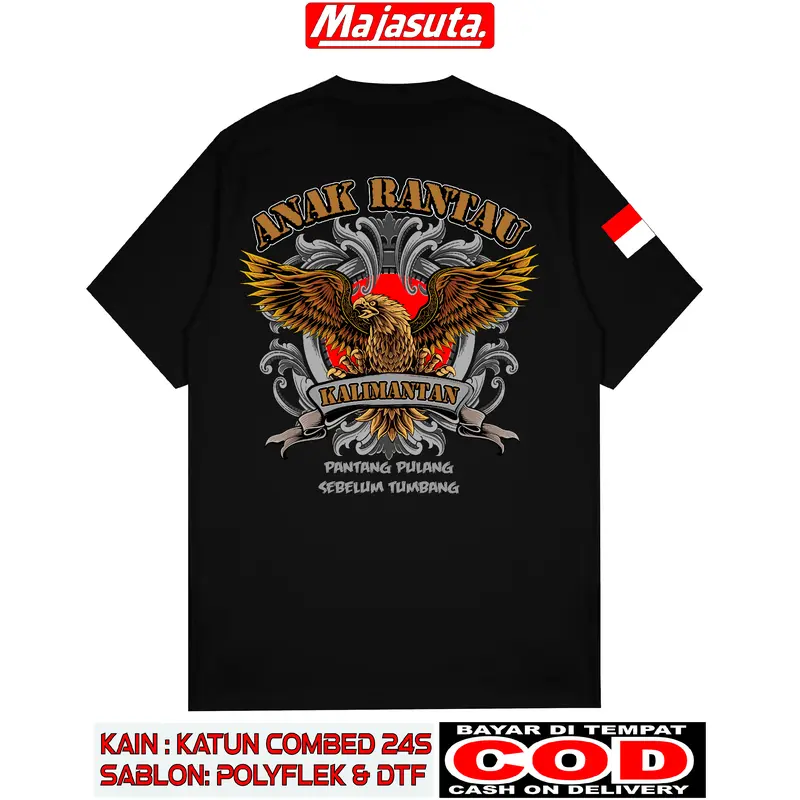 KAOS ANAK RANTAU KALIMANTAN C1 BAHAN KATUN COMBET 24S BISA COD KAOS KEREN KAOS DISTRO SABLON DTF 0