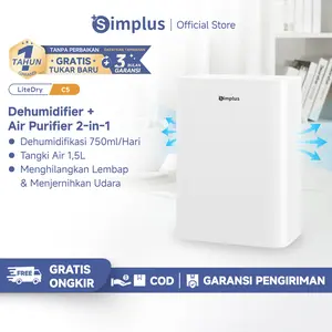 【SUPER DEALS】Simplus Dehumidifier Penyerap kelembapan 1.5L Kecil Efisien Mengeringkan Senyap Tahan Kelembapan Hemat Energi Untuk Rumah dan Kantor CUSH005
