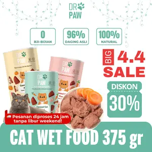 DR PAW Makanan Pokok Basah Kucing 375 Gr Wetfood untuk Kucing Segala Umur