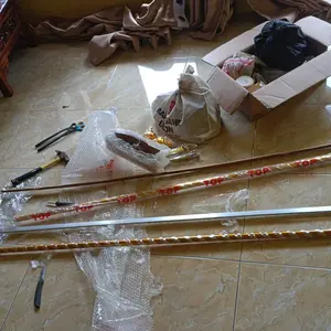 Batang Gorden Rell Kotak Full Set dengan Tutup dan Kaki ukuran 50cm-200cm Besi