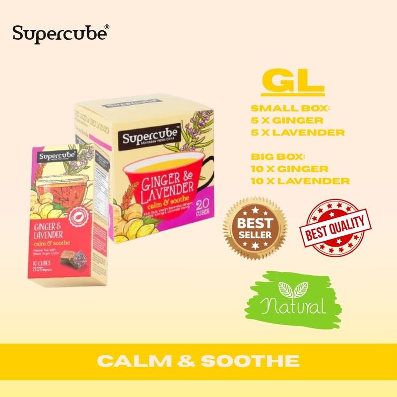 Supercube Tea Supercube Molasses Ginger & Lavender (GL) Herbal Tea with Black ...