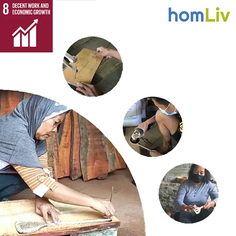 homLiv Sutil Kayu Legaran Angsana Cendana Montana Alstonia Wood Spatula Alat Masak Food Grade Kitchenware 7