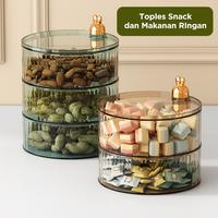 Gambar 【Lebaran Exclusive】Dejavu Toples Putar Kue Kering Lebaran Tempat Penyimpanan Susun Snack Permen Storage Jar Transparan HSB833 - 2T-Putih dari Dejavu_NEW Kab. Tangerang 4 Tokopedia