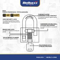 Gambar Bellucci Gembok High Security GB/BLC-LONG Padlock 30mm 40mm 50mm 60mm Heavy Duty 4 Anak Kunci Full Brass - 30MM dari ONASSIS BELLUCCI OFFICIAL Kota Tangerang 4 Tokopedia