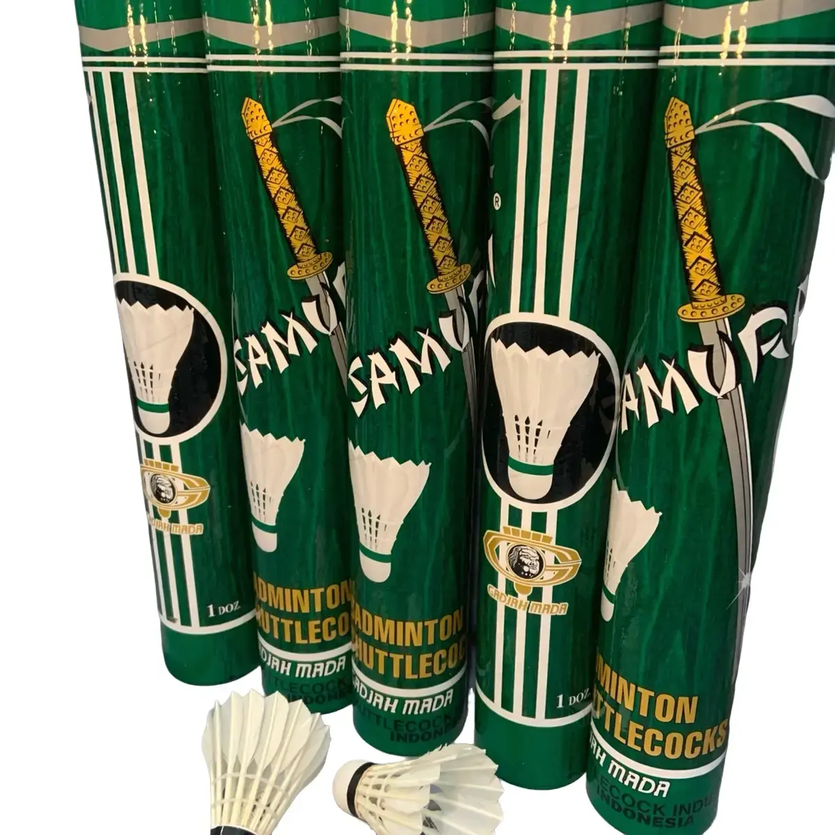 Shuttlecock Badminton Samurai Hijau Original - Raket kok samurai bulu