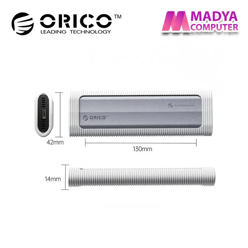 ORICO AXM2-G2-V1 Case External SSD M.2 2280/ 2242 Nvme Enclosure with Silicone Protective Case