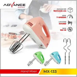 Advance Hand Mixer Mx-133 Alat Pengaduk Dengan 7 Kecepatan Otomatis Garansi Resmi Advance 1 Tahun Promo!