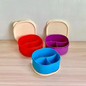 Kotak Bekal MINI Sekat 3 /Tempat Makan KECIL sekolah Anak / Kotak Makan / Lunch Box Bahan plastik PP5 BPA FREE Lunchbox IMARI Kitchenware