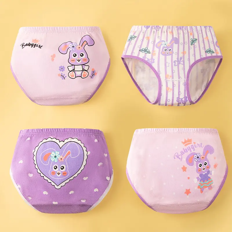 Uniqueestore CD1937 CD Karakter Celana Dalam Segitiga Anak Perempuan Kartun Rabbit Kelinci Ungu Lucu Fashion 0