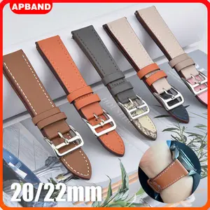 20Mm 22Mm Quick Release Genuine Leather Band Strap For Samsung Galaxy Watch Fe 7 6 5 4 44Mm 40Mm 6 Classic 43Mm 47Mm 4 Classic 46Mm 42Mm Active 2 Gear S3 S2 S4 For Huawei Watch Gt 6 5/4/3/2 For Amazfit For Xiaomi Watch S3 S2 S1 Tali Jam Tangan Smartwatch