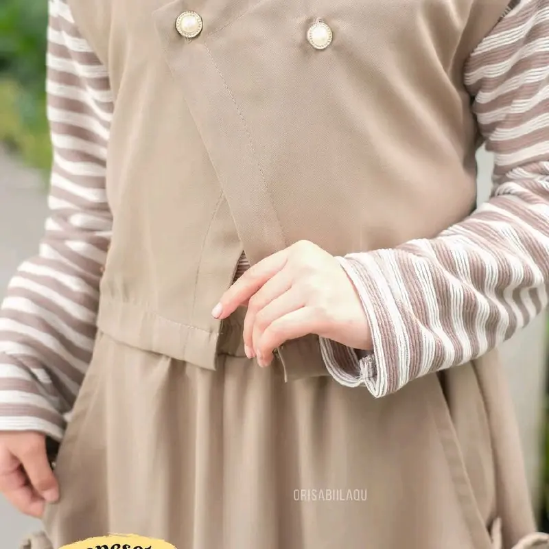 SET MUSLIM ANAK// SET ROK ANAK MUSLIM// ASIMETRIS VEST//Set CAMELIA by Orisabilaqu// Setelan Lembut Nyaman Casual 3
