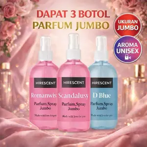 [ PAKET ISI 3 ] Parfum Spray Jumbo HIRESCENT 300ml – Tahan Lama, Wangi Mewah, Cocok untuk Pria & Wanita