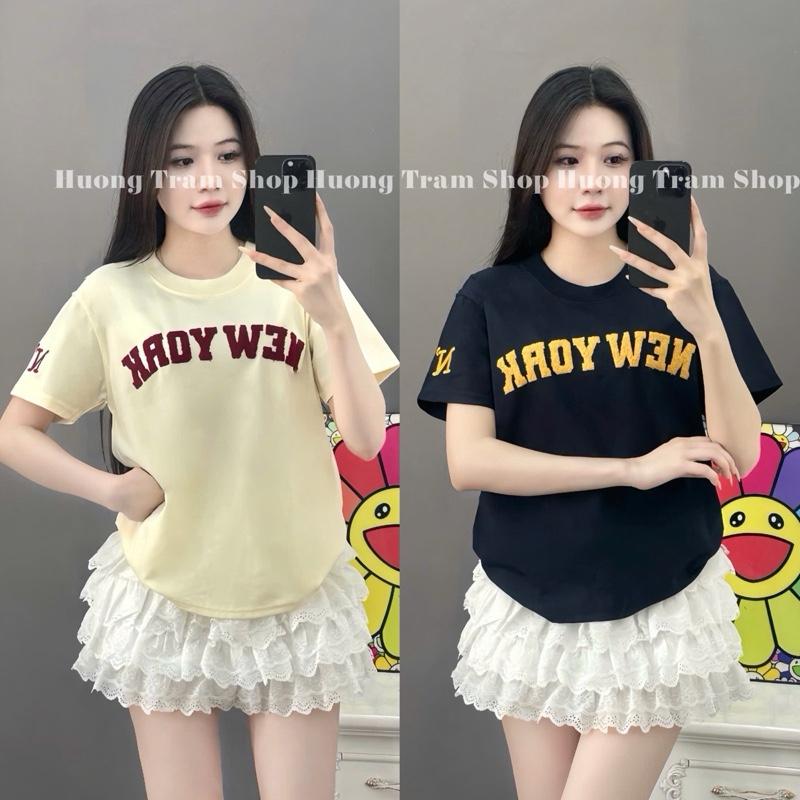   DEAL XẢ LIVE  CHỮ XÙ NEWYOYRK- ÁO THUN BABYTEE - Áo Thun form vừa 35-55kg  chất thun cotton 4 chiều mềm mát  áo thu nữ phom vừa  Hương Trầm Shop áo phông nữ xinh hot 2025 