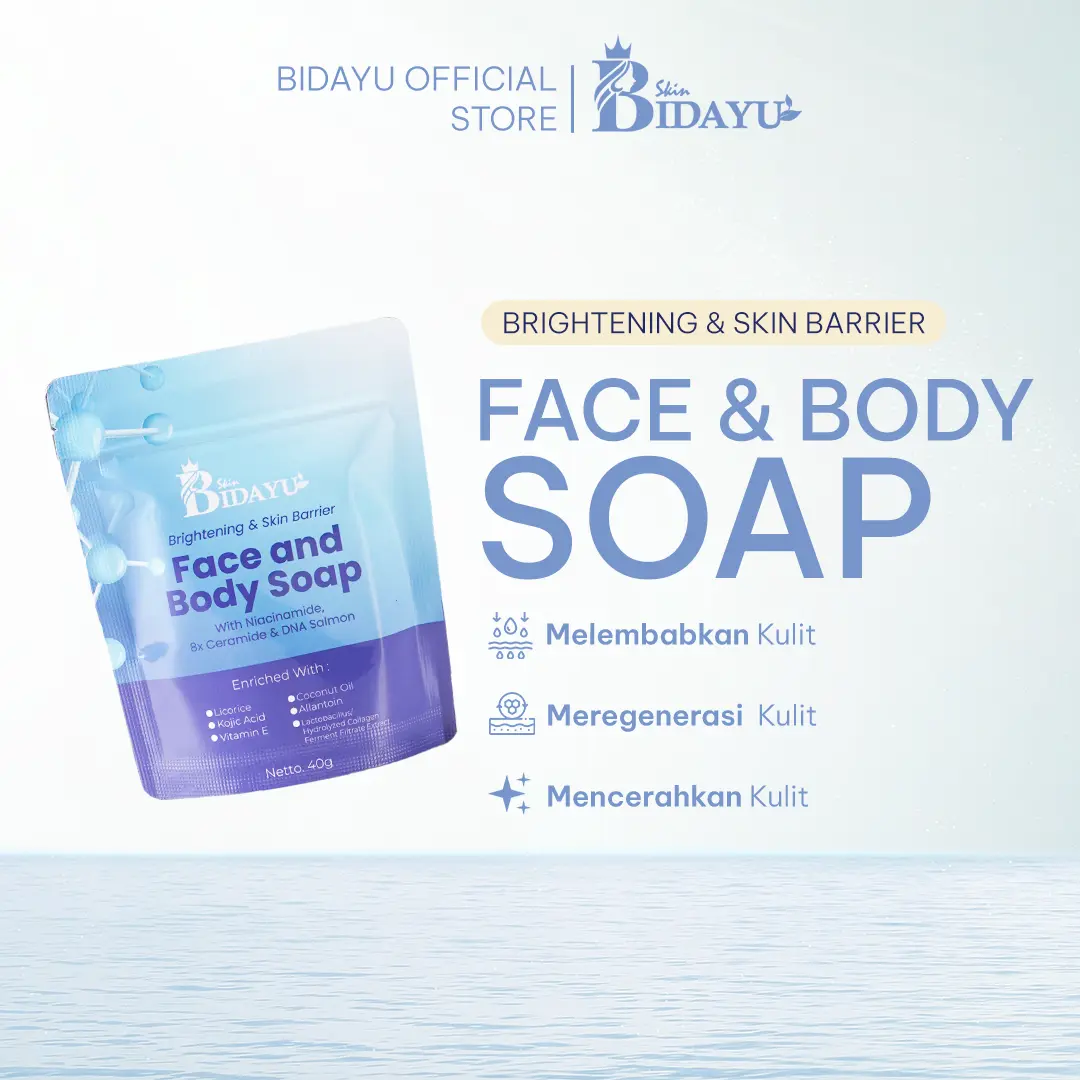 Brightening & Glowing Bar Soap for Face and Body with DNA Salmon, Niacinamide & Collagen –  mencerahkan & melembapkan kulit