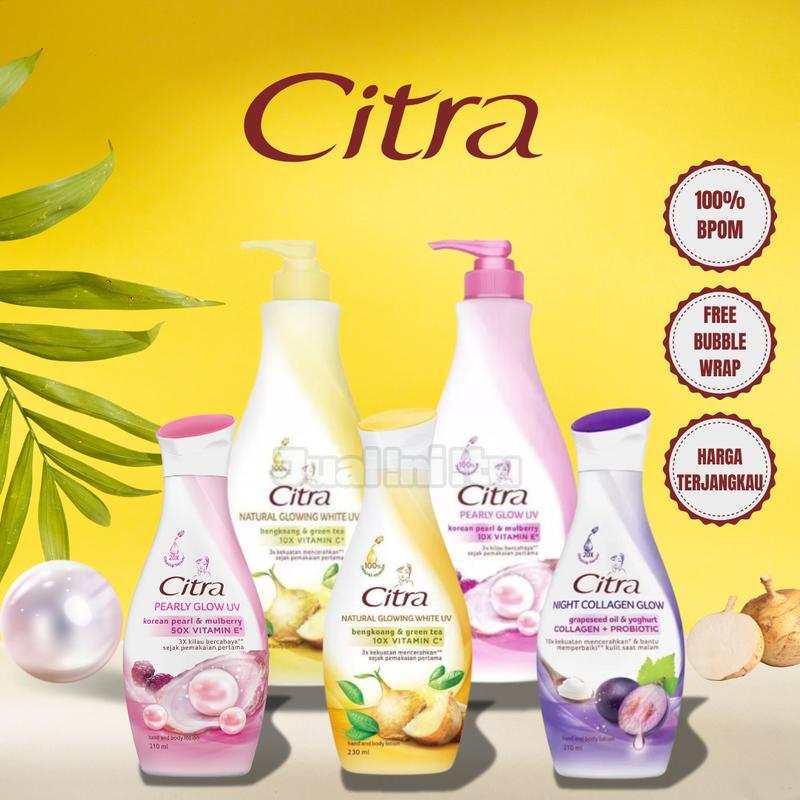 Product Introduction of Citra Hand & Body Lotion 210ml, 380ml - Bengkoang, Pearly, Night Collagen Pencerah Tubuh Mencerahkan 6
