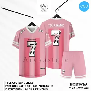 Jersey Coquette Pink Gratis Nama dan No Punggung Full Printing
