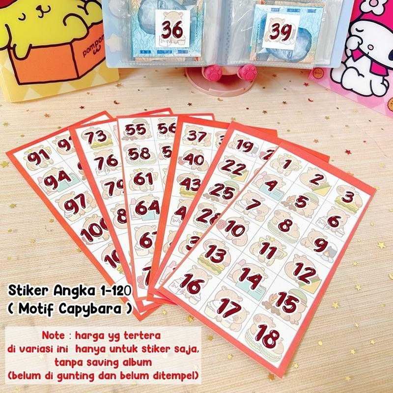 ￼STICKER ANGKA SAJA 1-240/ stiker nomor 1-120 / Stiker Nabung album/ Stiker Album Challenge 3
