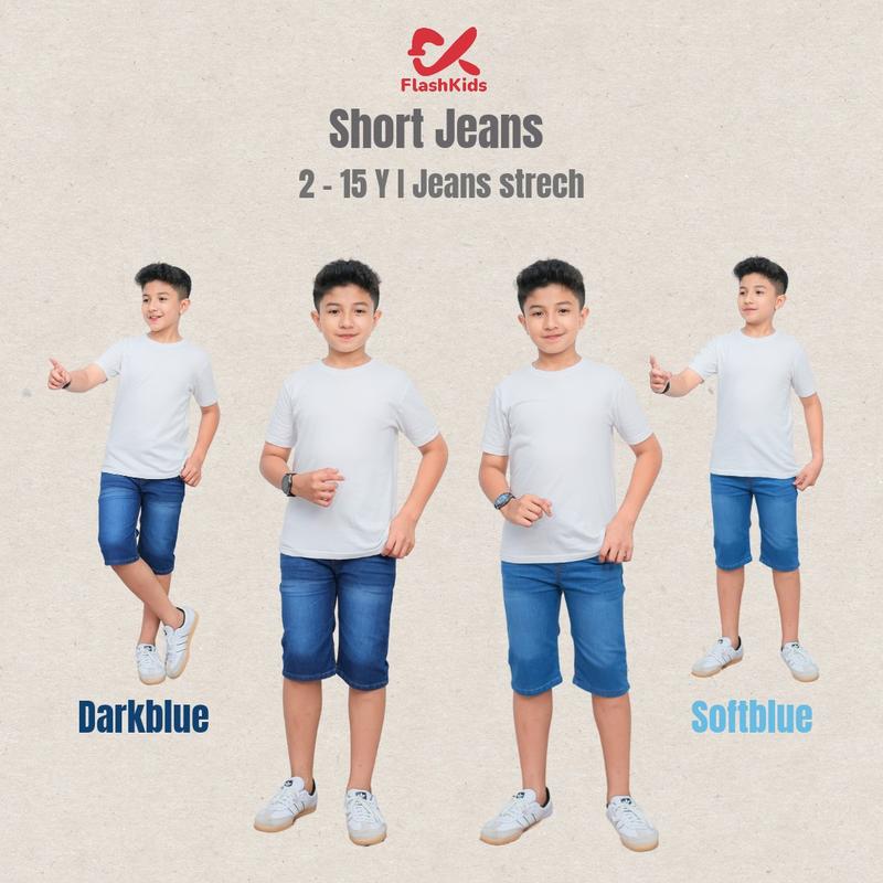 Flashkids Celana Jeans Anak Laki-laki 2-14 Tahun Denim Lutut Laki Perempuan Fashion 6