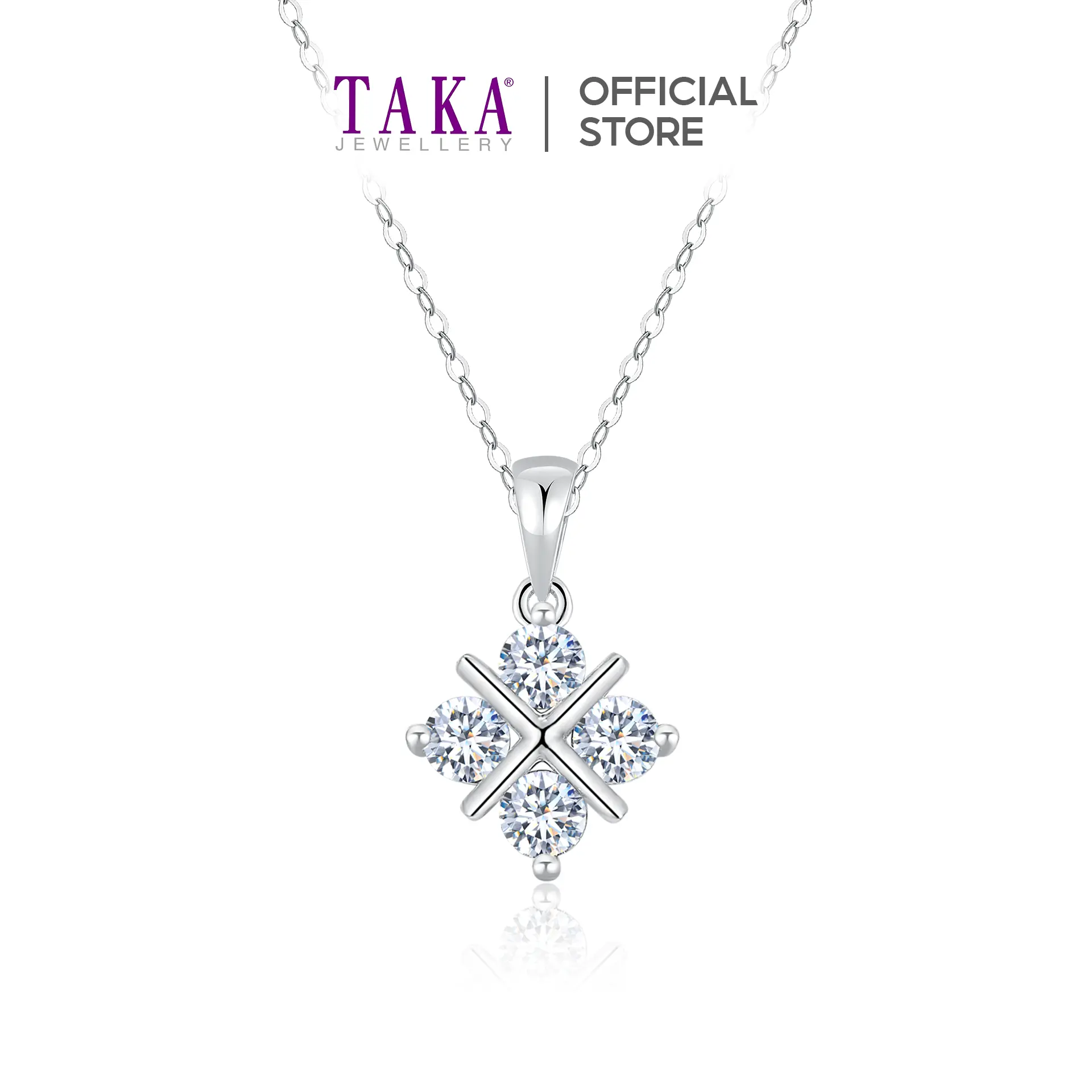 【TIKTOK EXCLUSIVE】TAKA Jewellery Lab Grown Diamond Pendant 10K Gold with Silver Chain