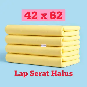 Xtra Jumbo 42 x 62 Kain Lap Serat Chamois Menyerap Air Kain Pembersih Motor/Mobil Kuning Cleaning Kendaraan