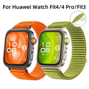 Tali Nylon Loop untuk Huawei Watch Fit 4 3 Braided Bread Breathable Band untuk Huawei Watch Fit 4/4 Pro Accessories