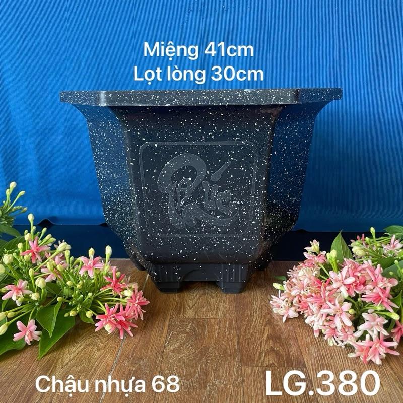  {5 Cái} Chậu Nhựa Trồng Cây Lục Giác 380 Tuỳ Màu Dày Dặn 41x27 