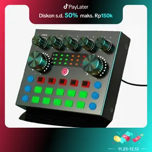 V8S Soundcard MIKO / LIGER Audio usb External Mixer Bluetooth Mic For Phone Pc Sound Card live Alat karaoke suara bagus jernih Kartu Laptop