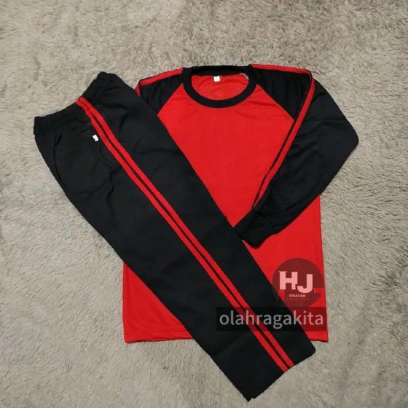 setelan baju olahraga anak sekolah SD tangan panjang 1 2