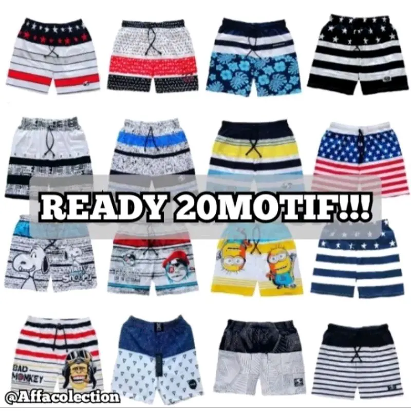 Paket 50rb 4pcs Celana pendek Celana boxer Celana karakter motif Amerika onepiece anti kusut 2
