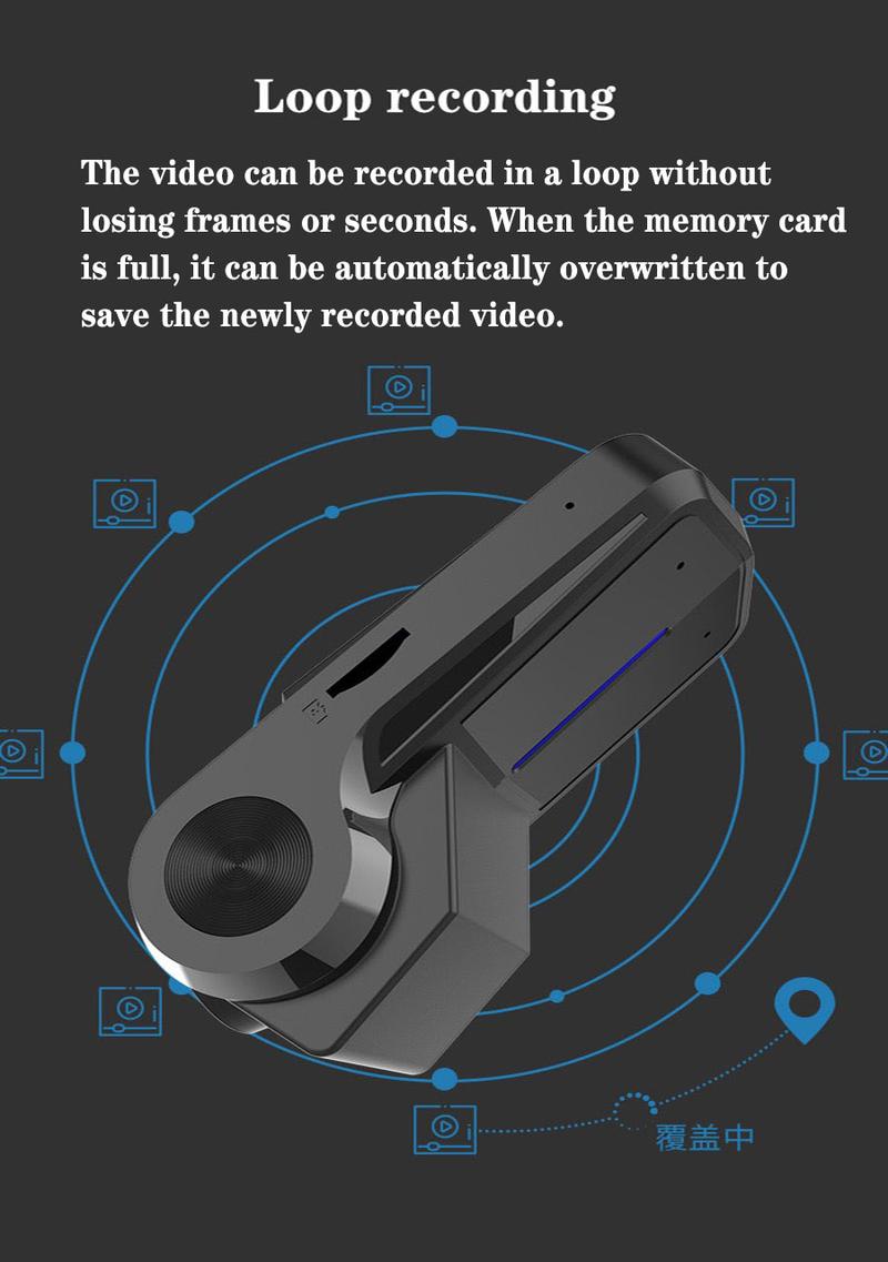 Product Introduction of 1080P Camera HD Video Recorder ADAS Dash Cam WiFi Car DVR For Android Car Radio Stereo Front And Rear Dual Loop Recording Night Vision 10